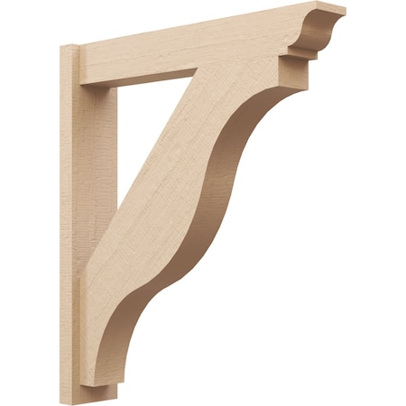 Ekena Millwork 6-in W x 32-in D x 36-in H Funston Trad Rough Cedar Woodgrain TimberThane Outlooker, Primed Tan OUTUR060X32X36FST04RCPR